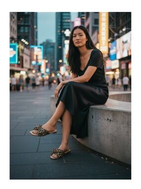 Loeffler Randall 𒀭 Daphne Bow Slide Flat Sandal 𒀭 Leopard Print 𒀭6.5M 7M 7.5M